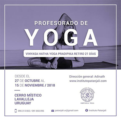 Profesorado de Yoga<br>27 de octubre al 15 de noviembre